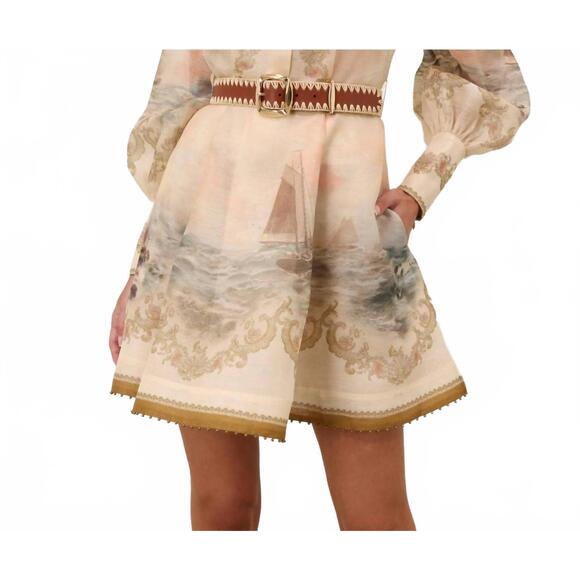 NEW ZIMMERMANN women's kaia leather belt in tan - Picture 4 of 4